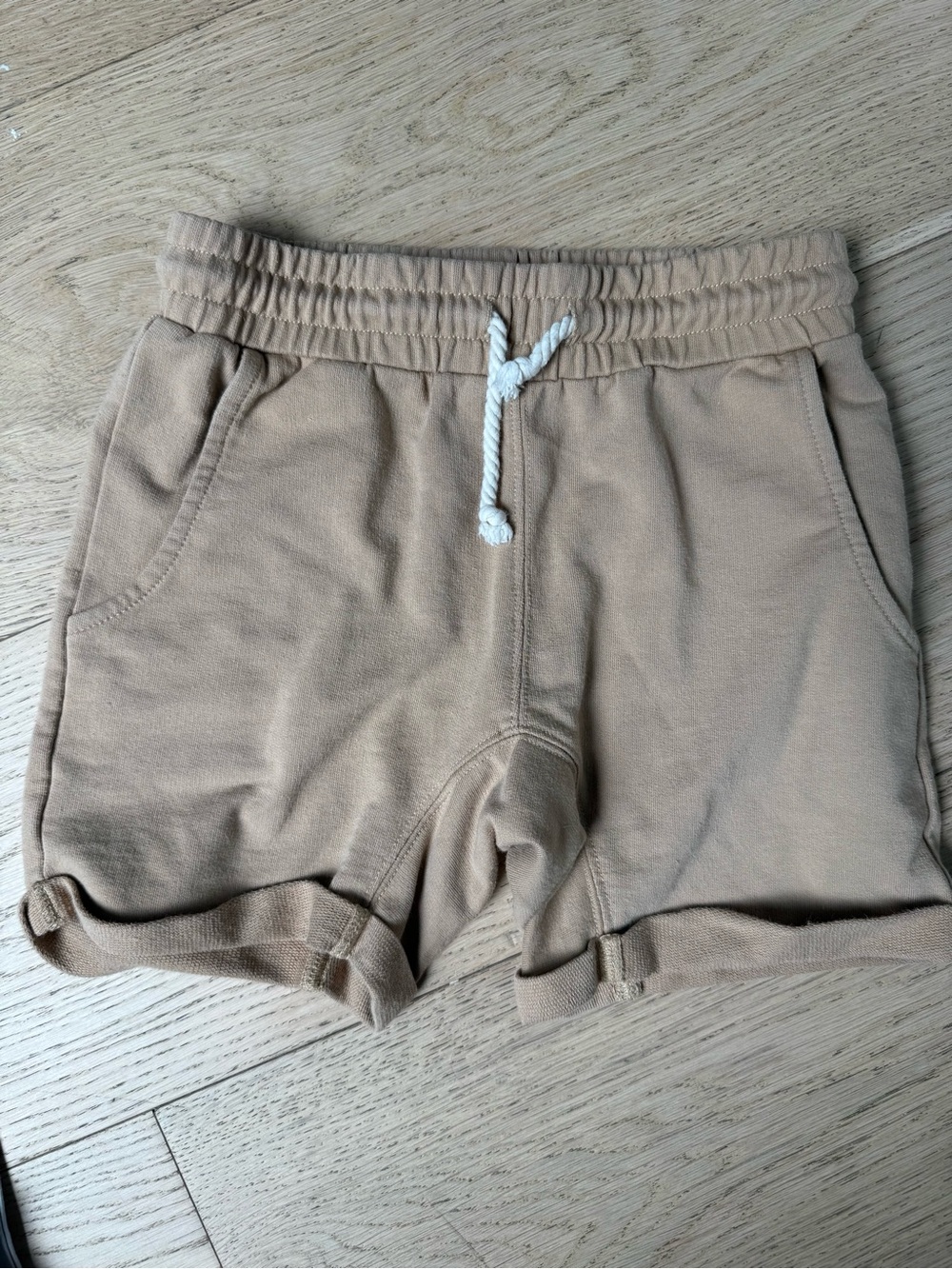 Rylee + Cru Kids Tan Drawstring Knit Shorts